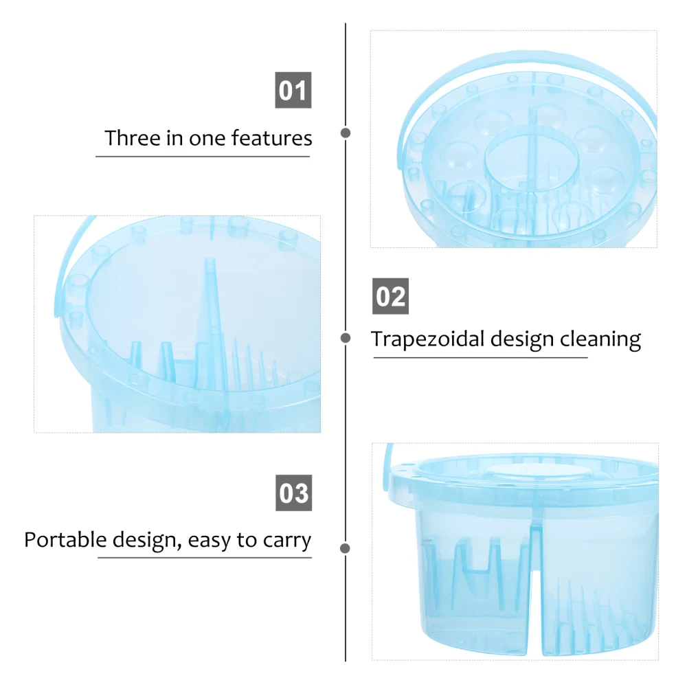 

1pc Artist Brush Basin Paint Brush Washer with Brush Holder Painting Pallet