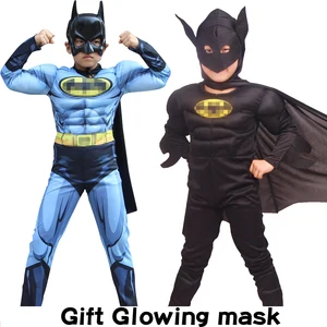 halloween adult kids boys muscle with mask cloak movie character family pack christmas cosplay children dress up free global shipping