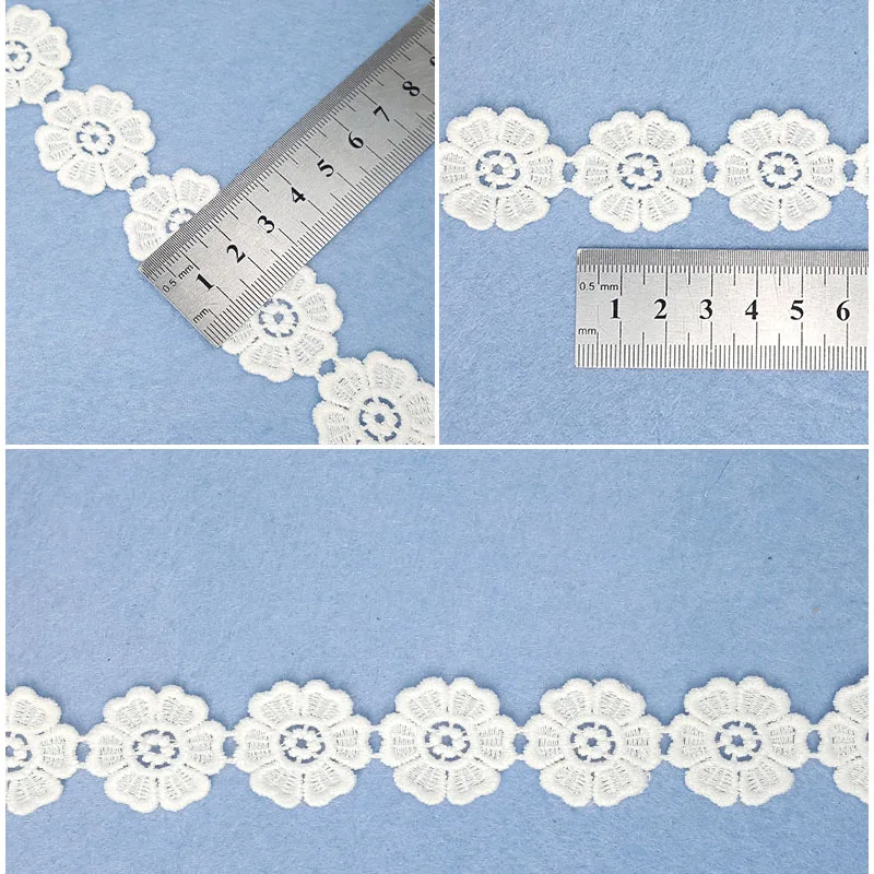 Свадебные кружевные планки Кружева Аппликация границы белый 7 ярдов