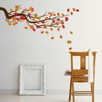 maple leaf branches wall sticker bedroom living room sofa background decorations home wallpaper mural individuality stickers