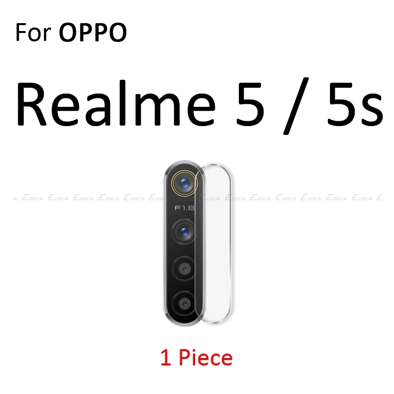 For Realme 5 Прозрачная задняя защитная пленка для объектива камеры OPPO Realme 1 2 3i 3 5S 5 Pro C2 Q XT X2 X Lite из закаленного стекла - Цвет: For Realme 5