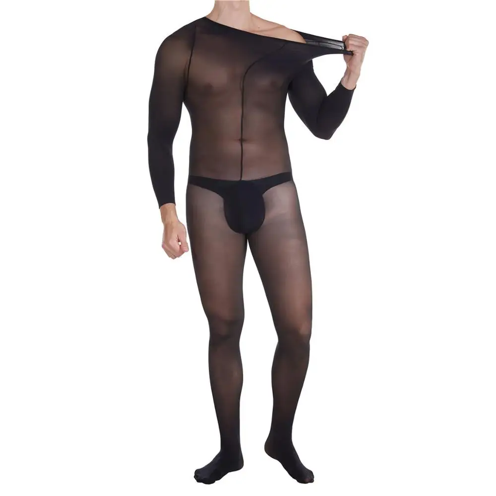 Большие прозрачные нейлоновые колготки цельное эластичное нижнее белье с