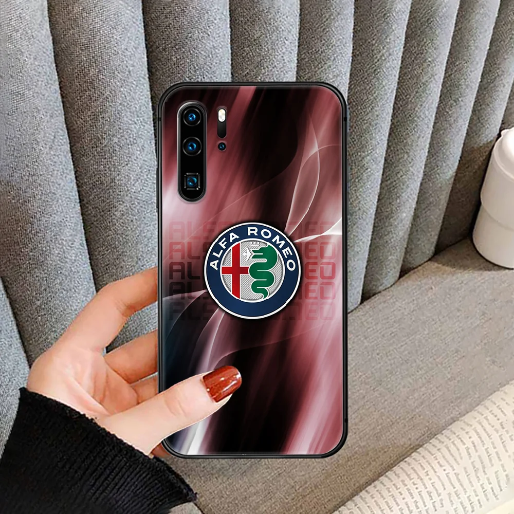 

Alfa romeo giulietta Car Logo Phone Case Cover For Huawei P Mate Smart 10 20 30 40 Lite Z 2019 Pro Black black Prime Silicone