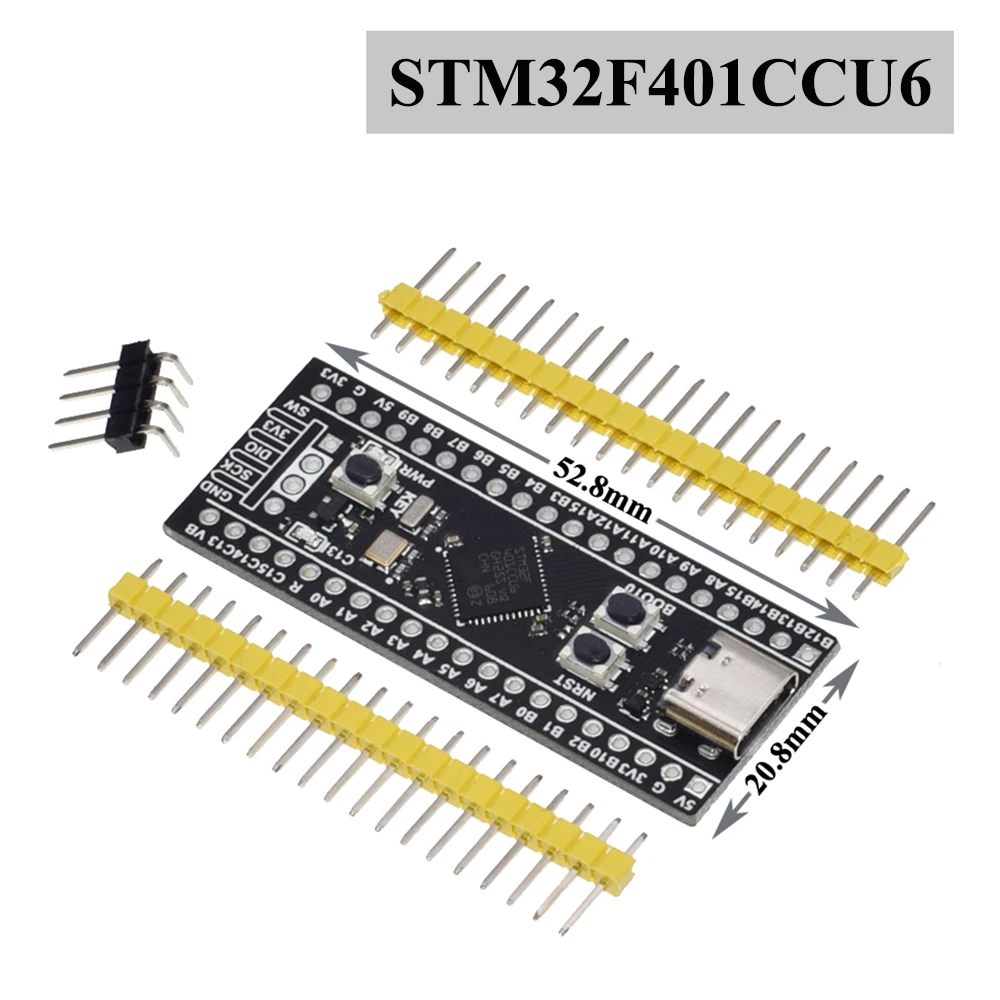 Макетная плата STM32F401 STM32F411 V3.0 STM32F401CCU6 STM32F411CEU6 STM32F4 обучающая 84 МГц 64 КБ ОЗУ 256 Кб ПЗУ