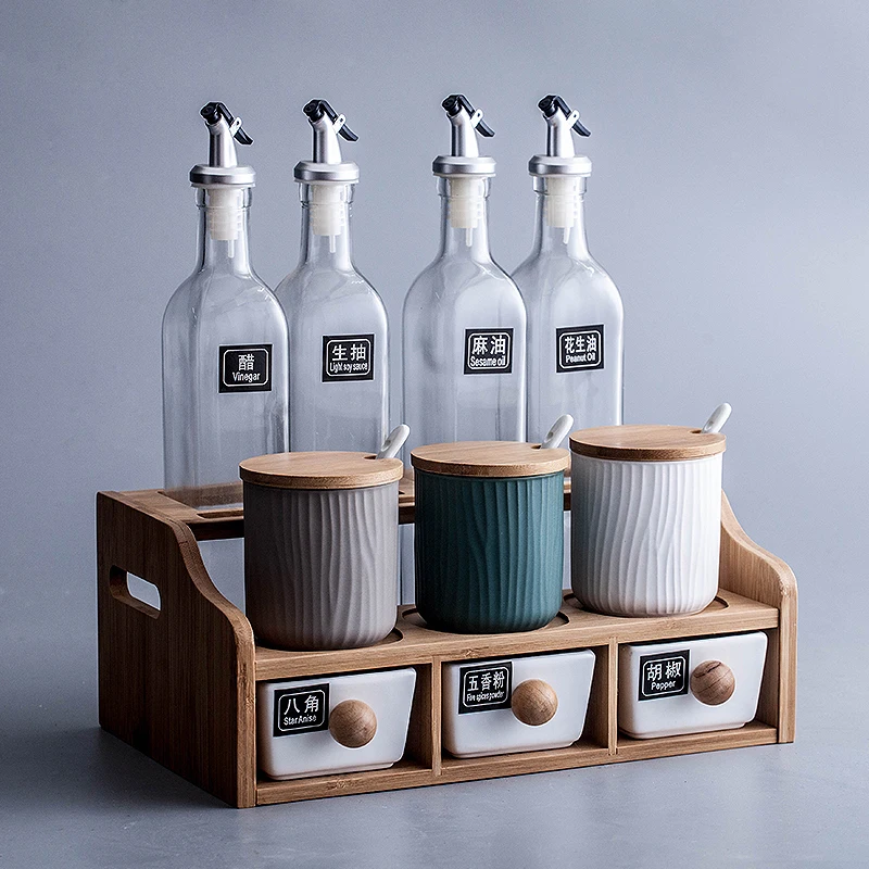 Nieuwe Keramische Kruiden Pot Creatieve Opslag Fles скандинавский Huishouden Kruiden Doos Zout Tank Keuken Benodigdheden Combinatie набор