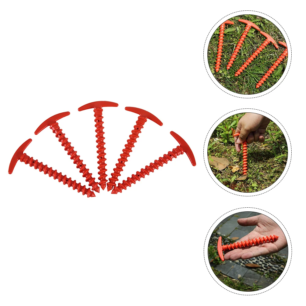 

10Pcs Tent Stakes Durable Nylon Novel Tent Pegs Ground Nails Garden Pegs Canopy Nails