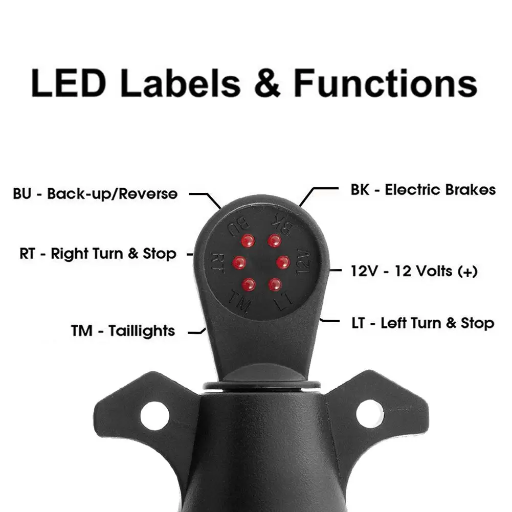 Американский 7 контактный детектор штепсельной вилки обнаружение боковой