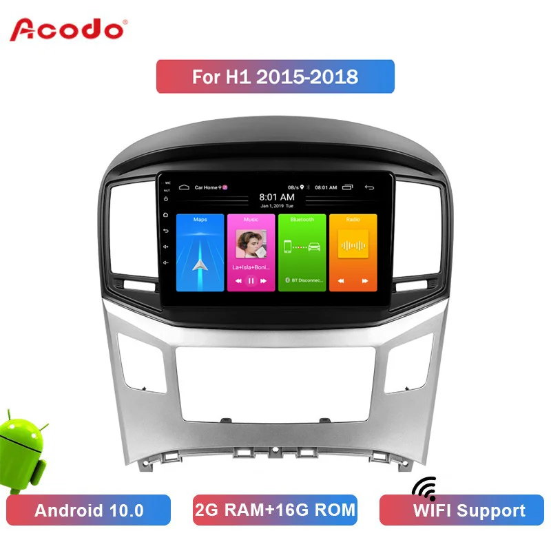 

Автомобильный мультимедийный плеер ACODO, 2 Гб ОЗУ + 16 Гб ПЗУ, Android 10,0, радио, GPS-навигация для Hyundai H1 2015-2018, 2 din