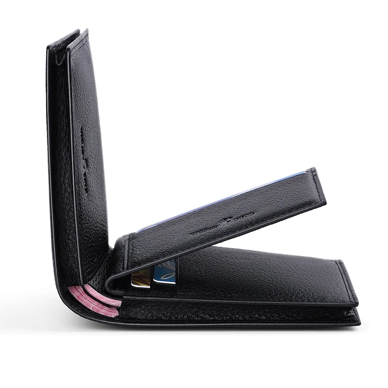 WILLIAMPOLO мужские кошельки Короткие Двойные из натуральной кожи Мягкий мульти