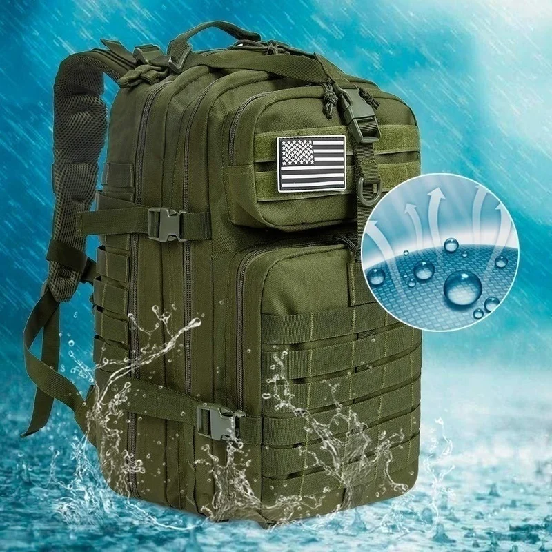 

50L 1000D Nylon Waterproof Trekking Fishing Hunting Bag Backpack Outdoor Military Rucksacks Tactical Sports Camping Hiking