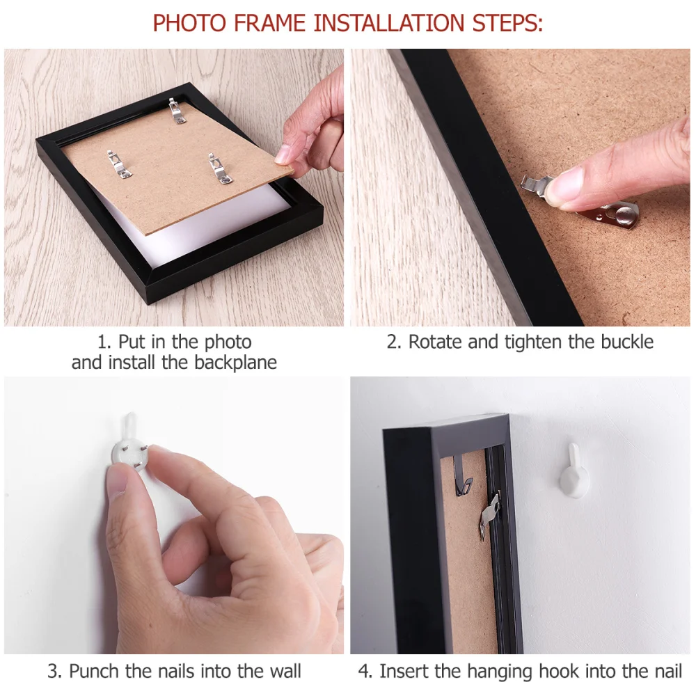 

HOMEMAXS 12 PCS Assorted Size Picture Frames Christmas Photo Frames Set For Home Office Decoration (Black)