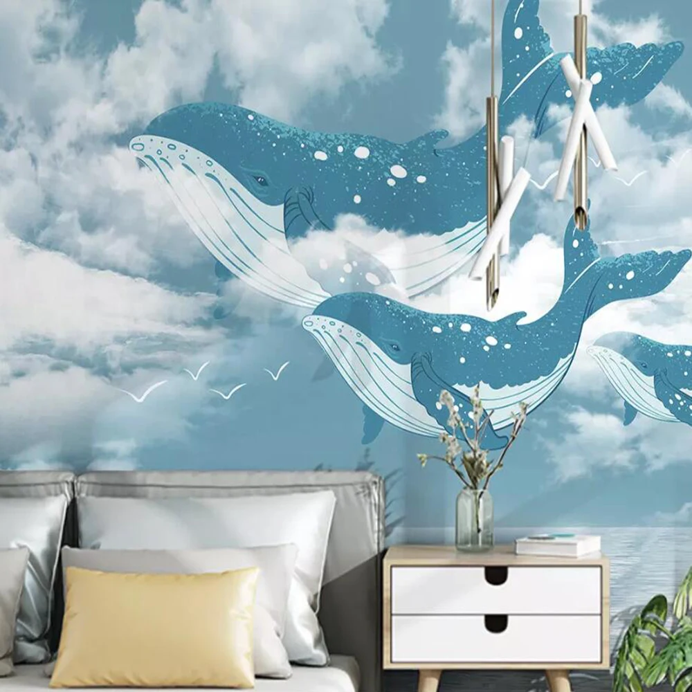 Milofi custom 3D wallpaper mural hand-painted small fresh house children's room bedroom TV background wall decoration pain |