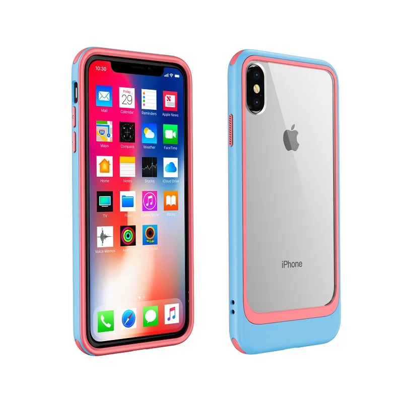 Для чехлов IphoneXR ударное падение прозрачный двусторонний цветной