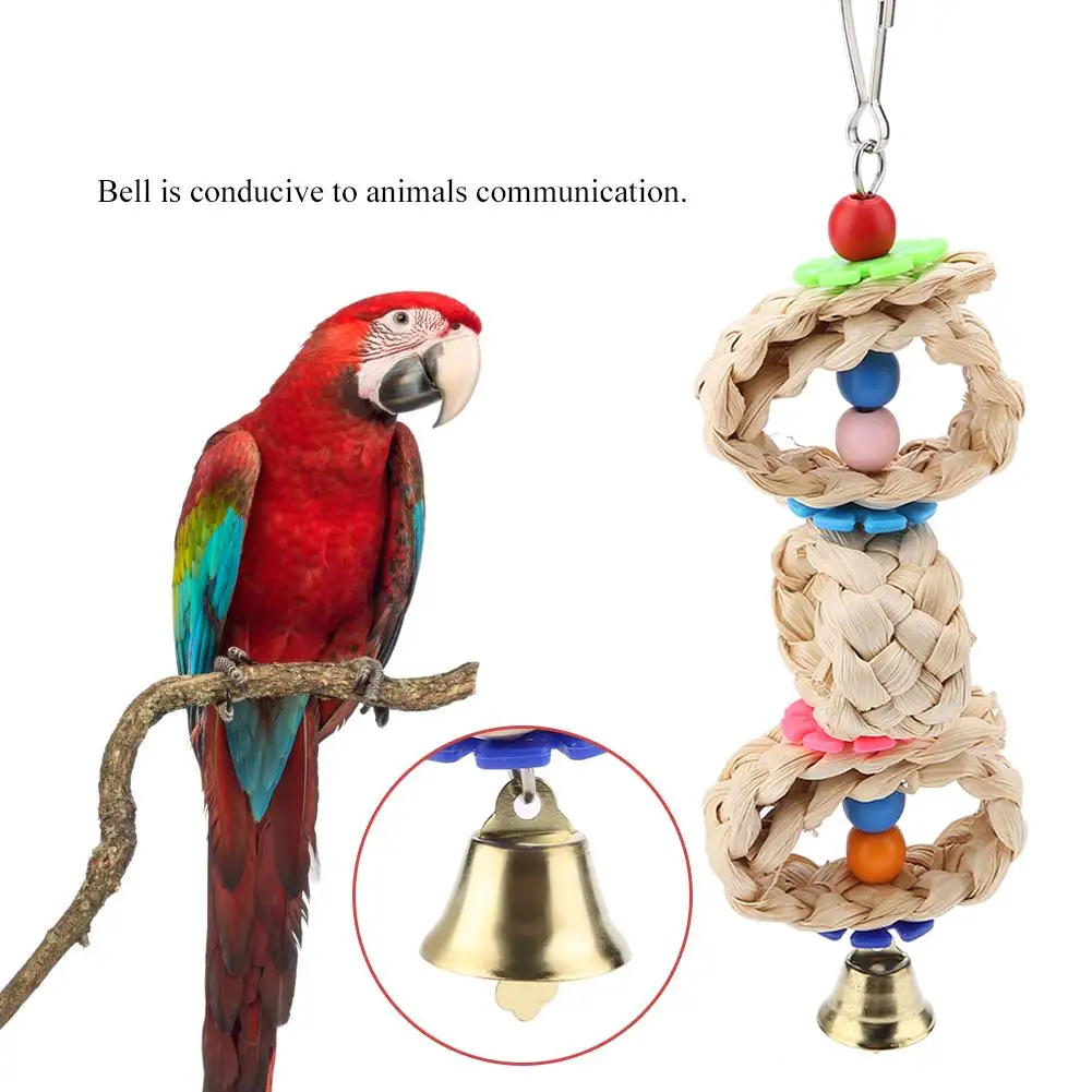 Канат для попугаев висячая плетеная веревка жевания окуня клетка птиц Cockatiel