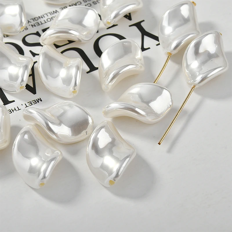 Ассиметричные Имитационные бусины эффект витые плоские круглые овальные прямые