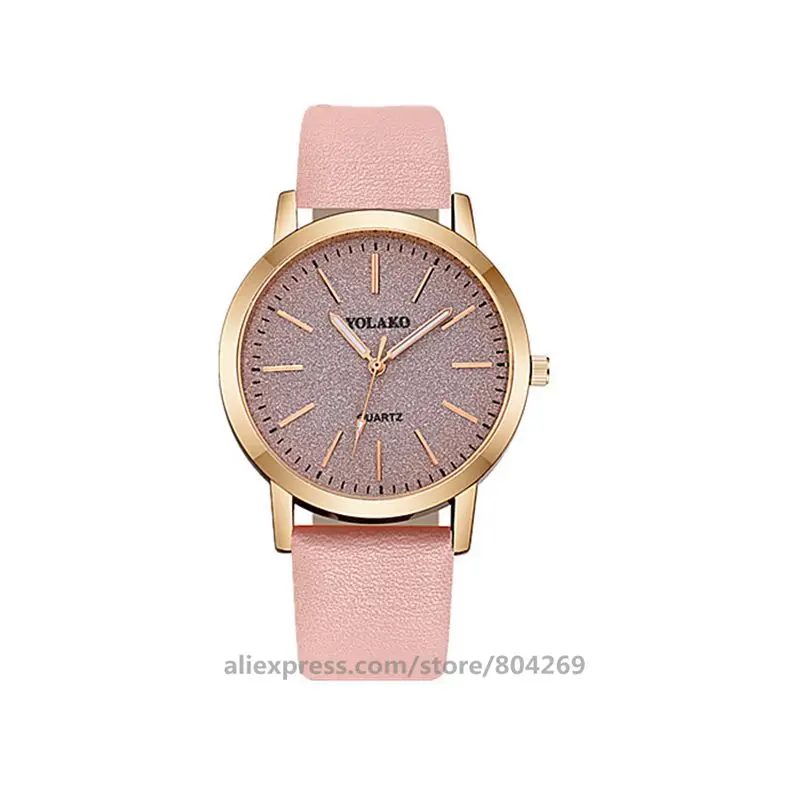 light pink 100 шт./лот bling dail женские кожа часы yolako бренд высокого качества кварцевые часы девушка подарок часы по заводской цене - Цвет: light pink