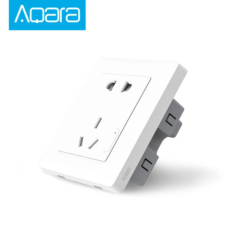 xiaomi Aqara умная настенная розетка Zigbee wifi Пульт дистанционного управления беспроводной переключатель работа для xiaomi умный дом наборы приложение