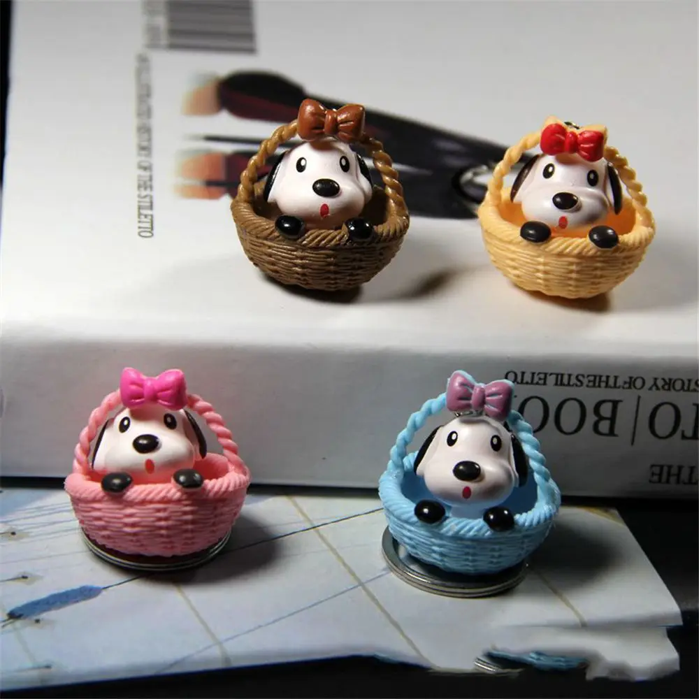 Милый практичный мультфильм креативная корзина щенок брелок Подвеска маленький