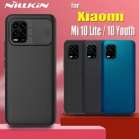 for xiaomi mi 10 lite case mi10 youth 5g nillkin slide camera protection lens protect privacy frosted hard textured fiber cover