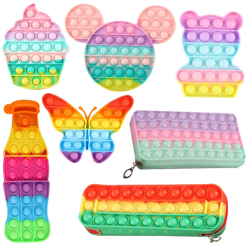 

New Halloween Rodent Pioneer Pencil Case Simple Pop Version of Pure Color Press Bubble Stationery Box