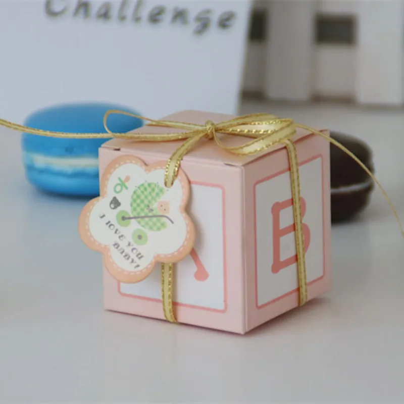 20 шт. розовый синий цвет детские конфеты драже Крещение детский душ Подарочная