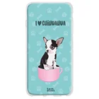 FunnyTechЧехол для телефона Alcatel 1B 2020 l с изображением домашних животных I love chihuahua на синем фоне