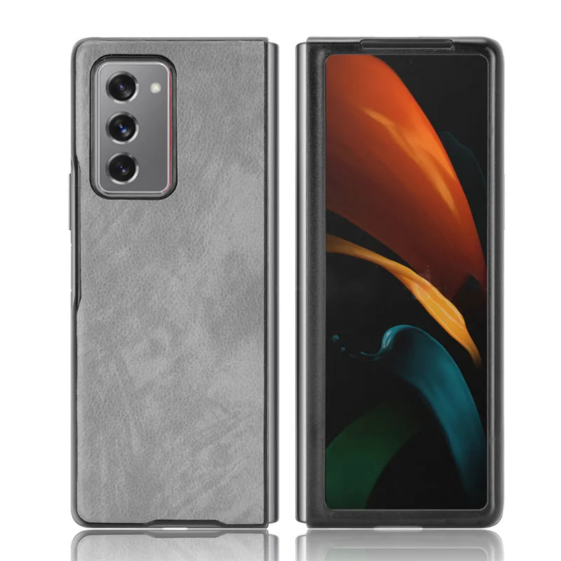 

ZFOLD2 folded Galaxy Z Fold2 cell phone case 5G Retro-Litchi Pigment Protective Set 2