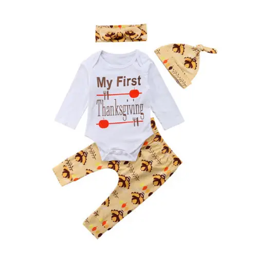 Новый комплект одежды на День Благодарения из 4 предметов повязка голову для