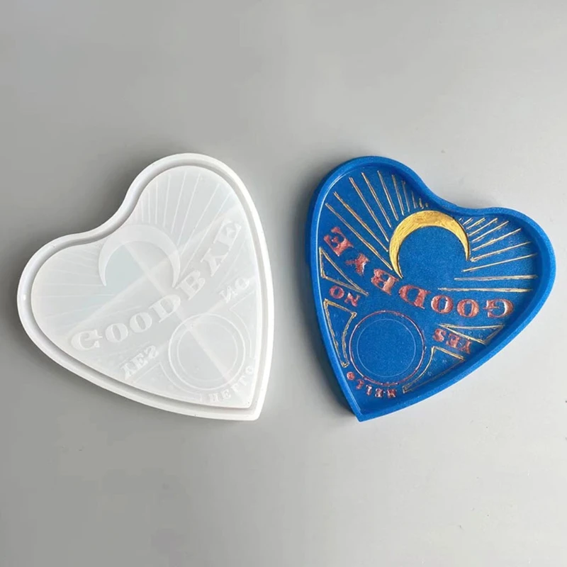 

Game Tray Epoxy Resin Mold Heart Shape Serving Board Plate Coaster Silicone Mould DIY Crafts Home Decorations Casting Tools