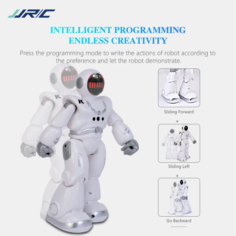 JJRC R18 Intelligent RC Robot 2.4G Gesture Sensor Smart Programming Automatic Presentation Toys Dance Music Songs Lighting | Игрушки и