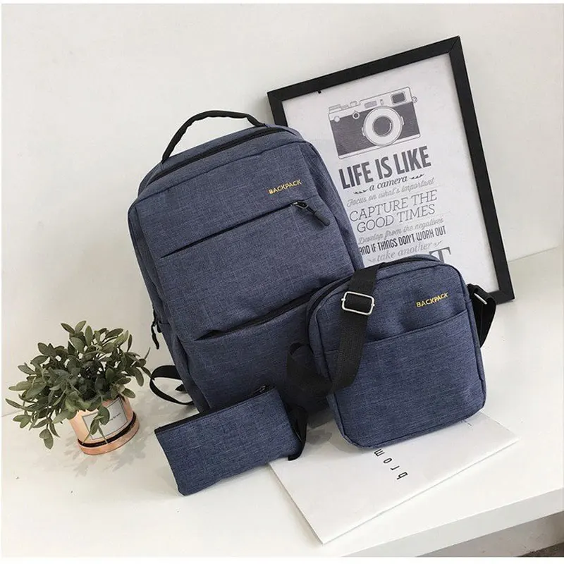backpack simple usb charging backpack men and women casual business computer bag backpack triple Fashion schoolbag high quality