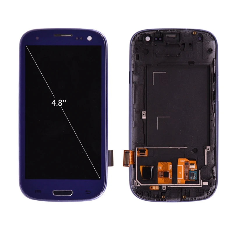 Для samsung Galaxy S3 i9300, ЖК-дисплей, сенсорный экран, дигитайзер, домашняя панель, полная сборка, с рамкой, Подарочная защита экрана