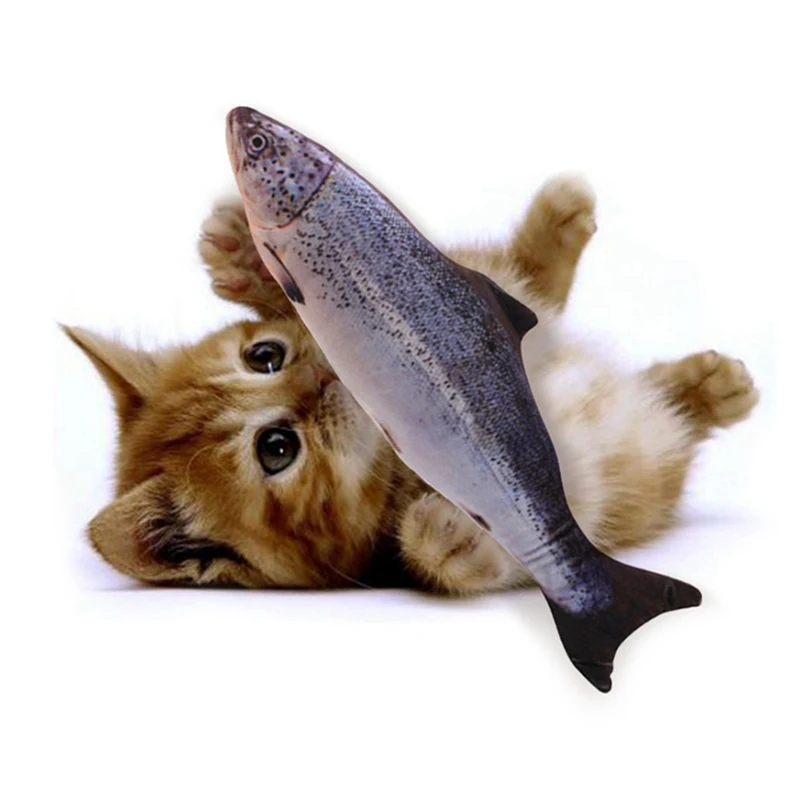 30 см игрушка для кошек симуляции рыбы кошка мята USB зарядка серебро Arowana товары