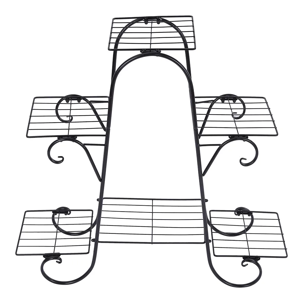 6-уровневая металлическая подставка для растений цветочный горшок садовая полка