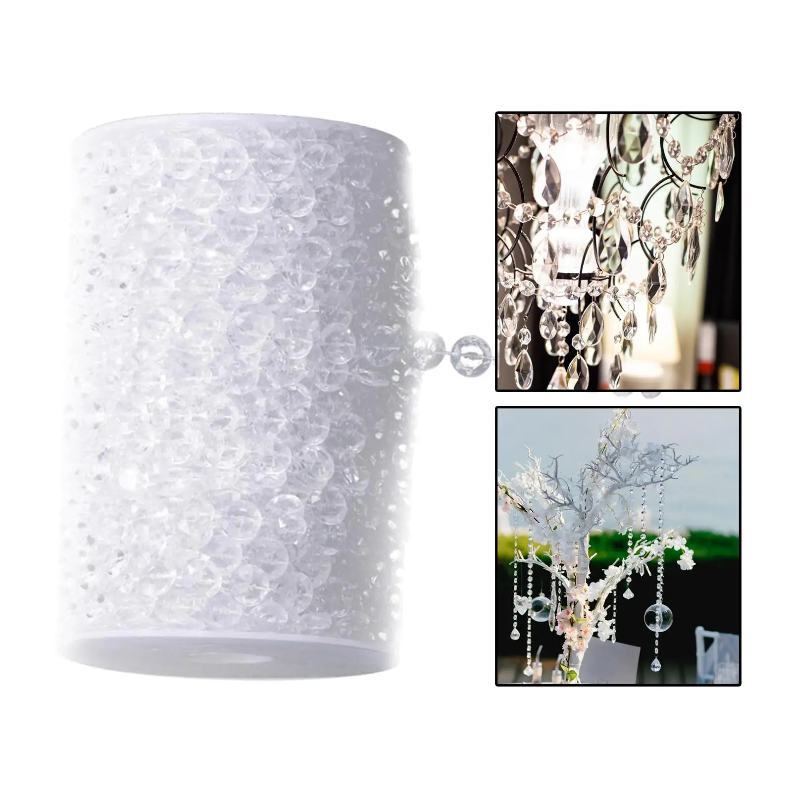 30 м Акриловые Бусины нитка цепочка Свадебная вечеринка бриллиантовая