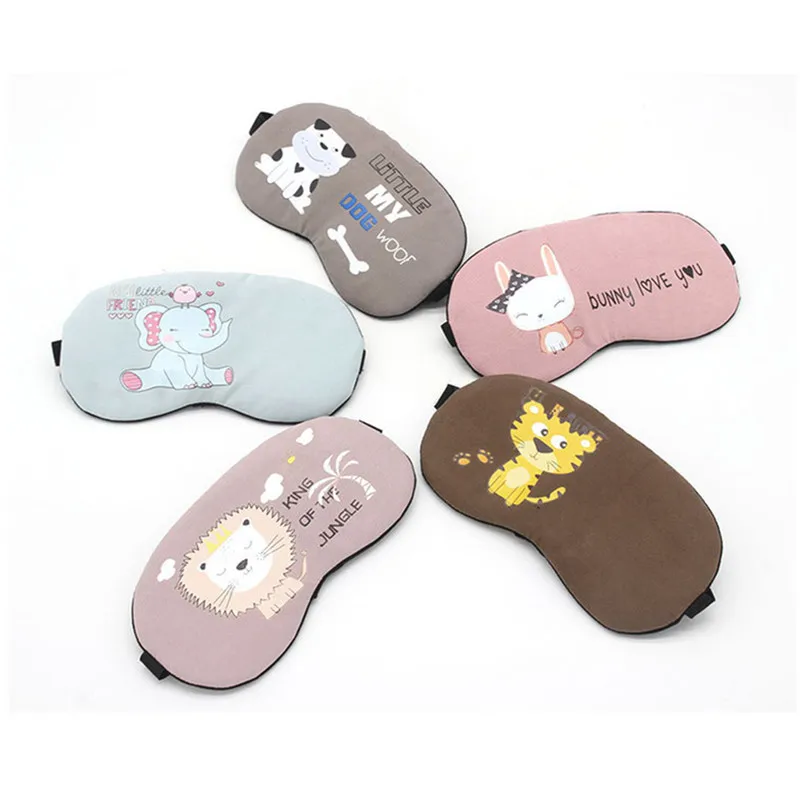 1 шт. Корейская Милая мультяшная маска для сна натуральная расслабляющая мягкая