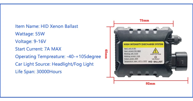1 шт. Hid Xenon балласт 55 Вт блок зажигания электронное преобразование Цифровой