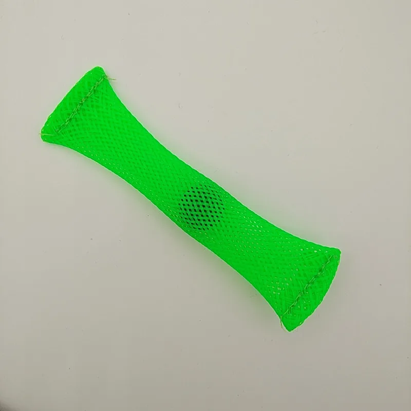 green Трубка из сетчатой ткани с шариками аутистический СДВГ тревожность терапия сжимающая вентиляционные игрушки снятие стресса рука игрушка Непоседа - Цвет: green