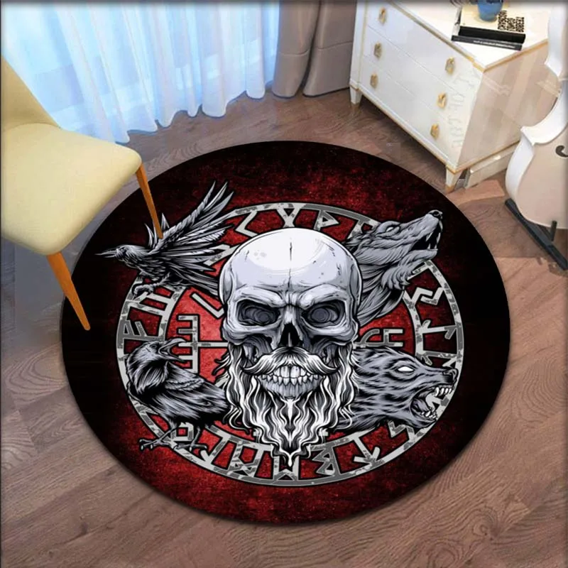 Нескользящий коврик Vikings круглый ковер прочный нескользящий напольный