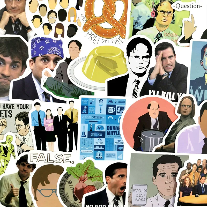 10/50 шт./пакет Смешные сериал офисные Водонепроницаемый Стикеры игрушка Чемодан