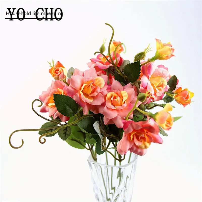 Искусственный цветок YO CHO искусственный искусственная Роза из пластика для