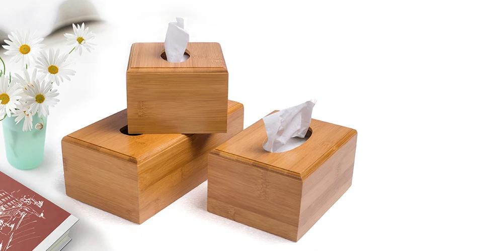 Коробка для салфеток Бамбуковая креативная коробка хранения чая ресторана отеля