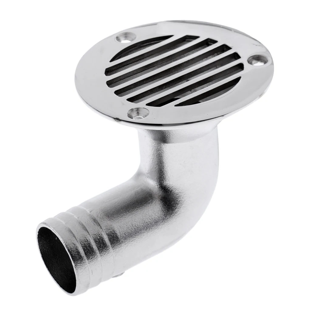 

1-1/4 Inch Boat Deck Drain Scupper 90 Deg Marine Grade 316 Stainless Steel