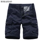 Мужские повседневные хлопковые шорты-карго BOKADIAO, летние модные свободные Бермуды, пляжные шорты, мужские армейские тактические шорты в стиле милитари