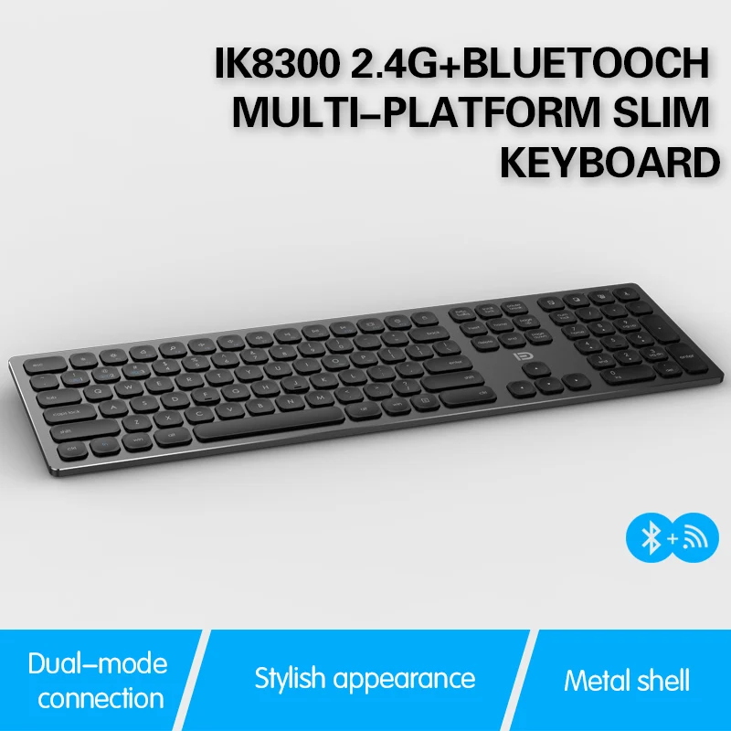Fude Ik8300 клавиатура компьютер с Bluetooth Двухрежимная универсальная креативная