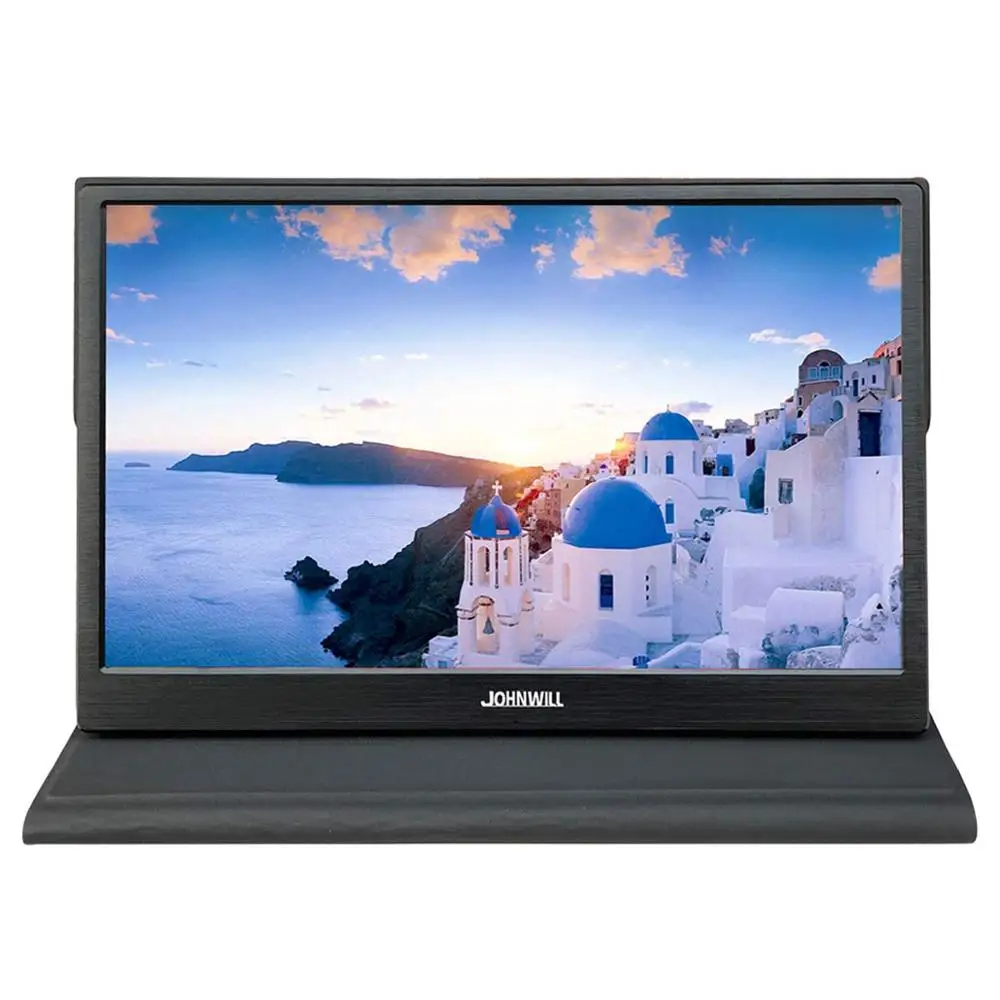 15,6 дюймов FULL HD lcd Тонкий игровой монитор портативный монитор ПК ips экран CNC оболочка 2 Mini HDMI USB с питанием от USB кожаный чехол