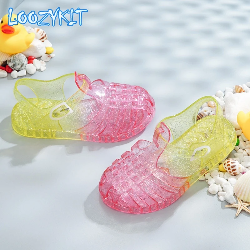 

Children's Roman Shoes Girl Soft Sole Sandals Princess Hollow Out Shoes Sandals