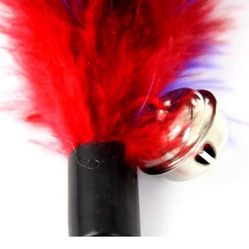 Палочка для кошек Интерактивная игрушка с перьями случайный цвет индейка перо