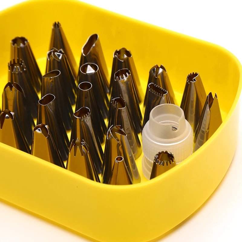 

27Pcs Stainless Steel Nozzle Icing Piping Pastry Baking Cake Decoration Set