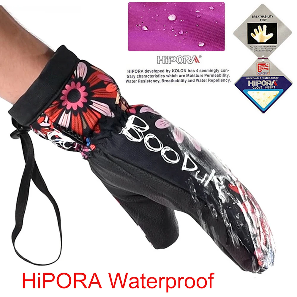 Профессиональные лыжные перчатки для сноуборда водонепроницаемые женские и